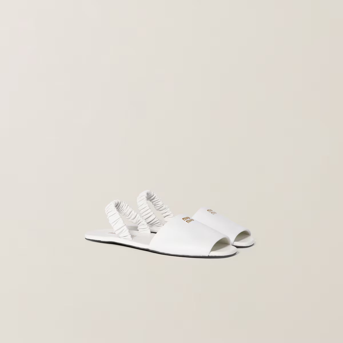 Ruches Nappa Leather Sandals