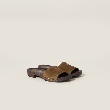 Faded Suede Clogs