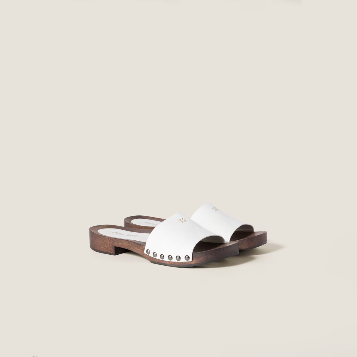 Patent leather clogs