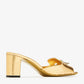 DOLCE & GABBANA DG logo foiled python skin sandals