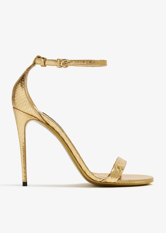DOLCE & GABBANA Python skin sandals