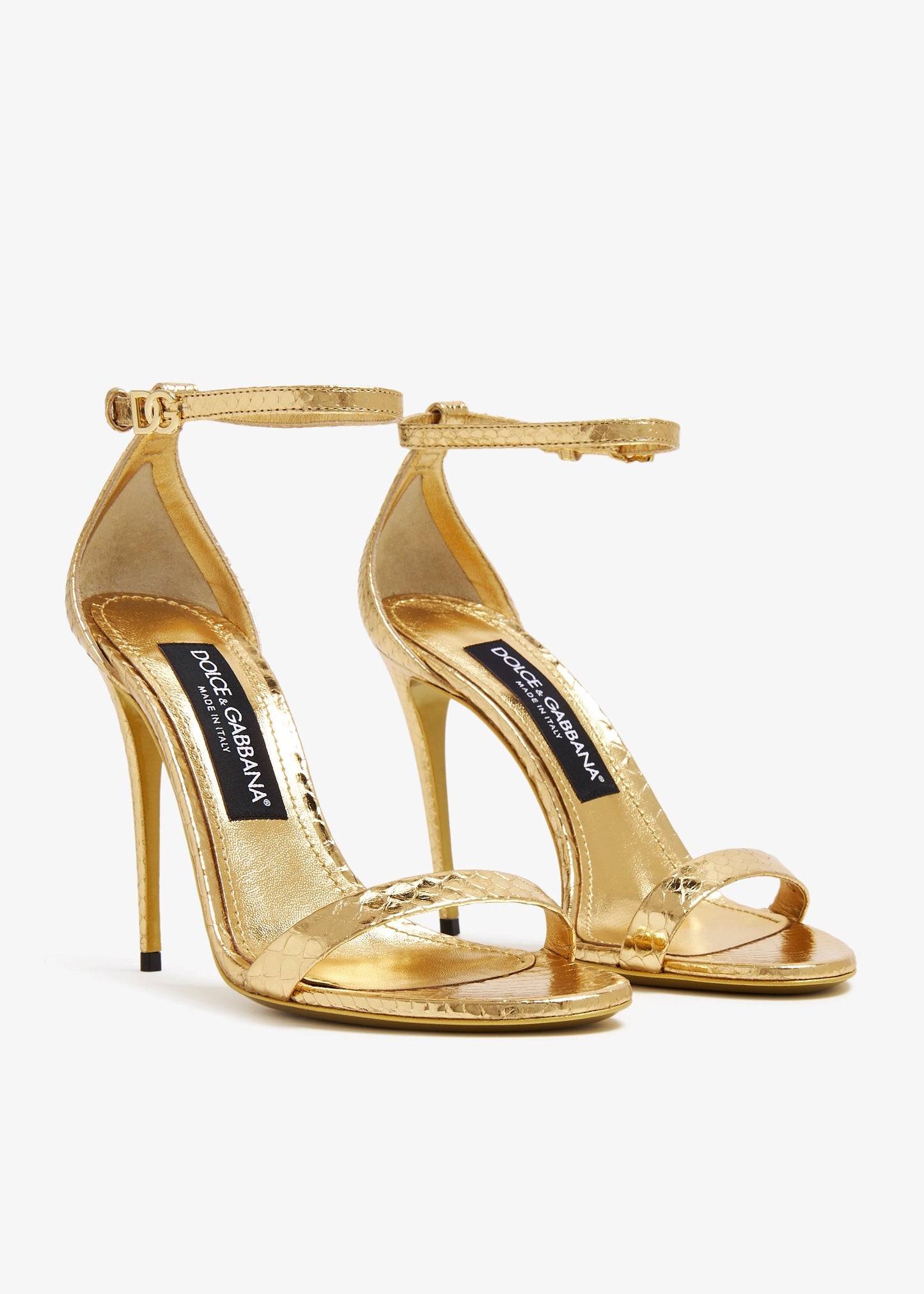 DOLCE & GABBANA Python skin sandals