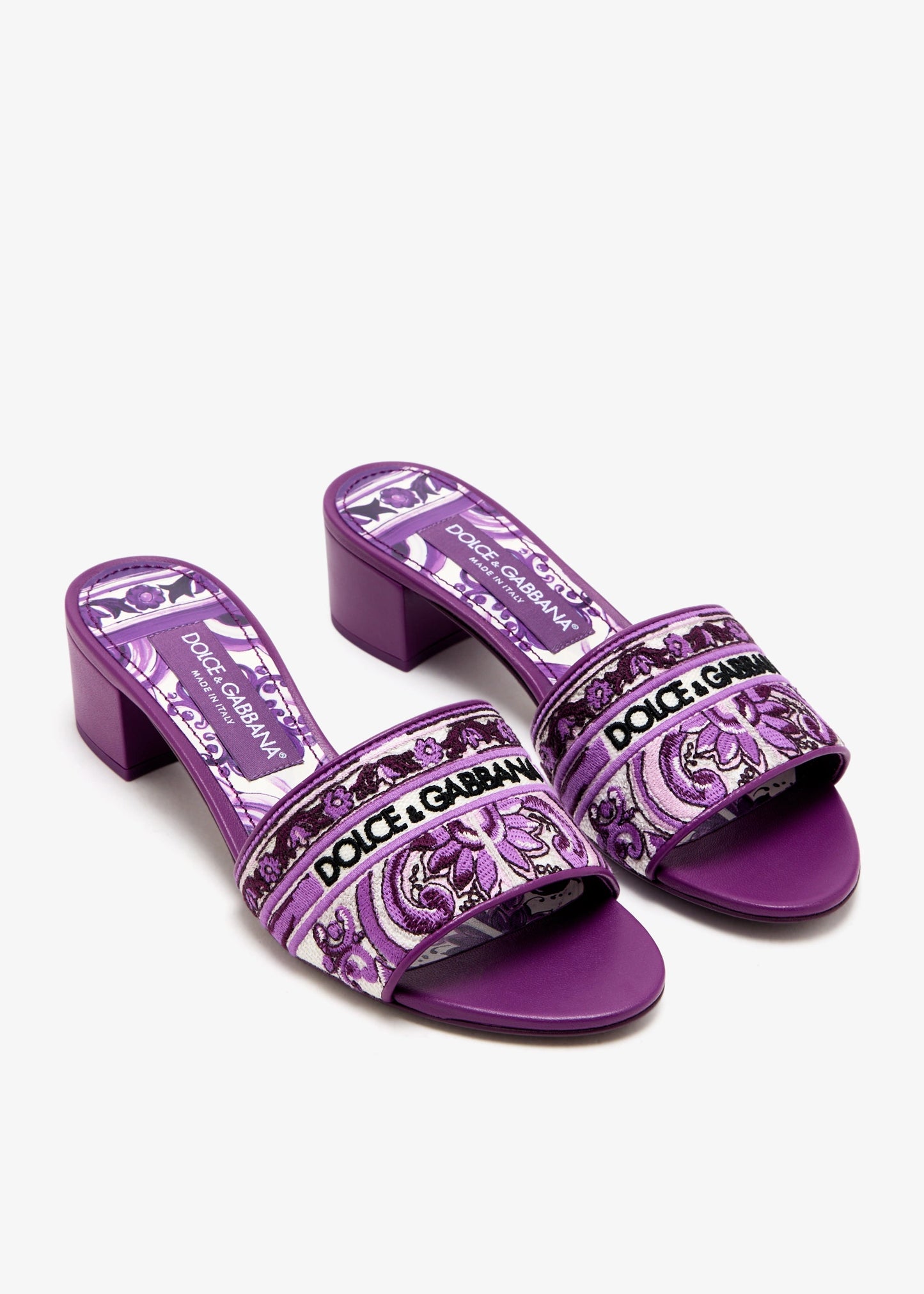 DOLCE & GABBANA Maiolica-Embroidered Sandals