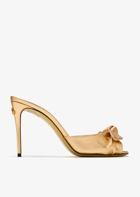DOLCE&GABBANA Mordoré Nappa Leather Sandals