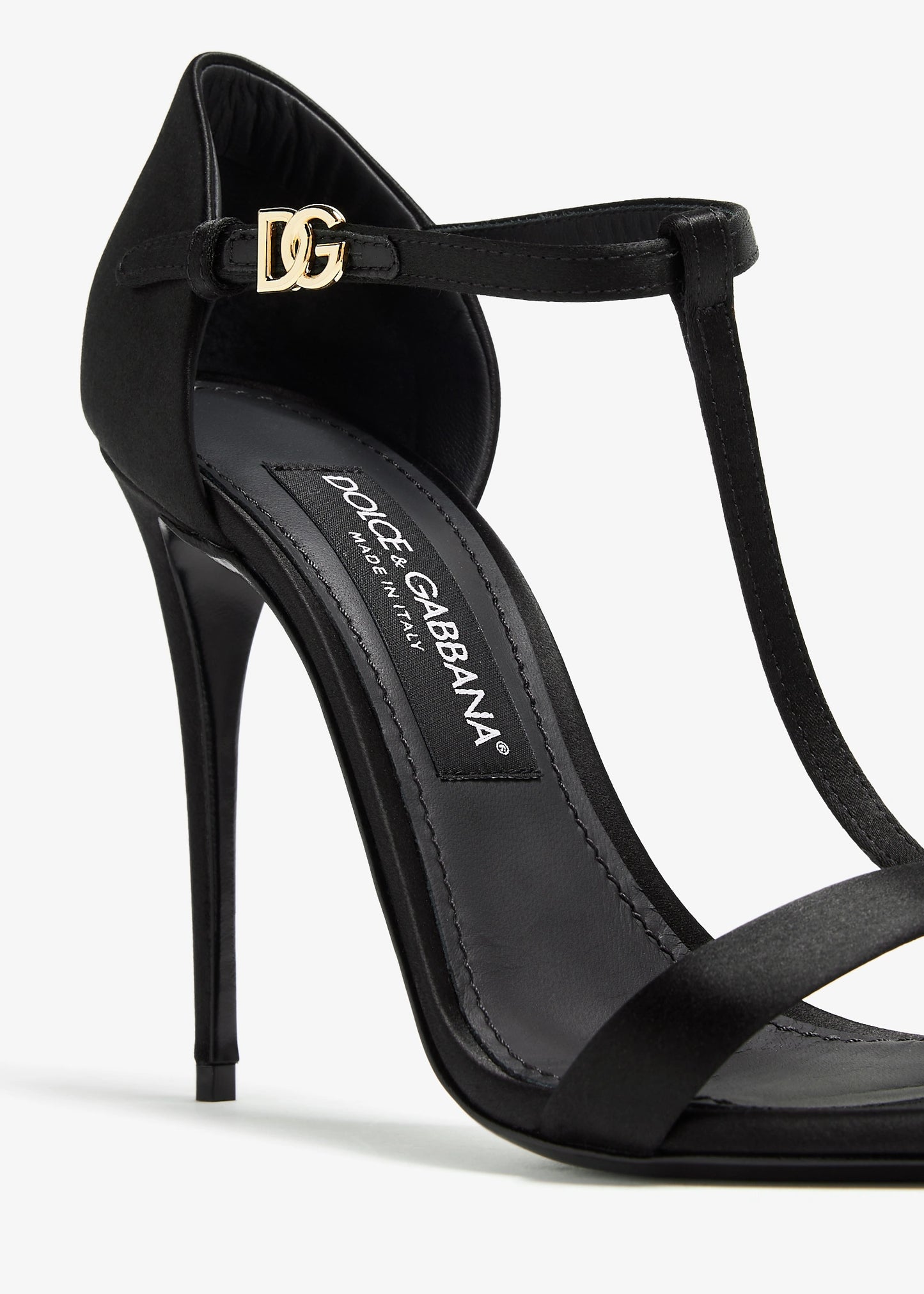 DOLCE & GABBANA T-strap satin sandals