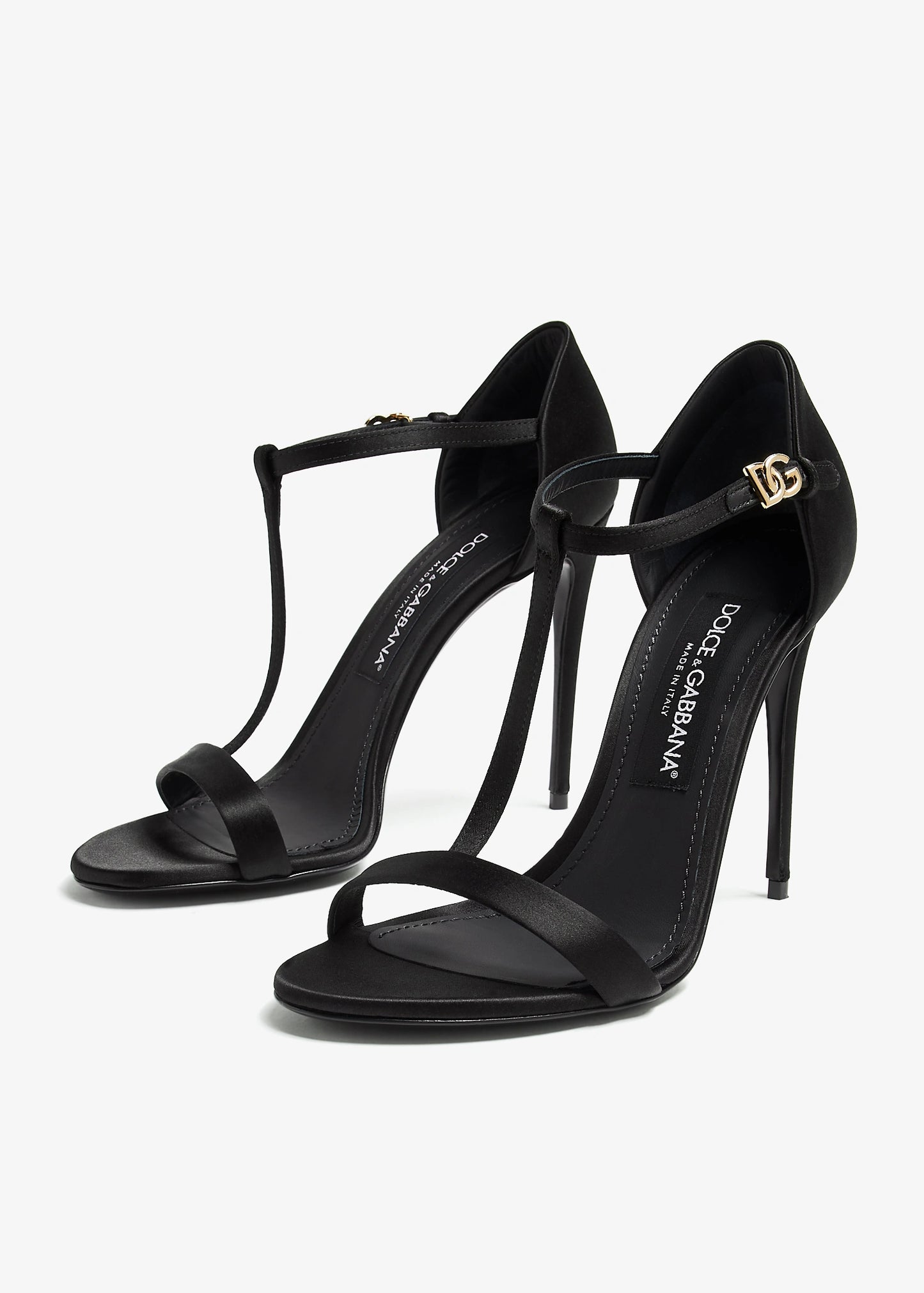 DOLCE & GABBANA T-strap satin sandals