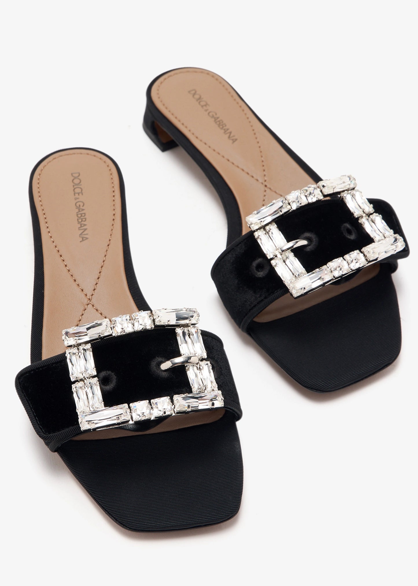 DOLCE & GABBANA Bejeweled buckle sandals