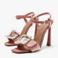 DOLCE & GABBANA Bejeweled buckled velvet sandals