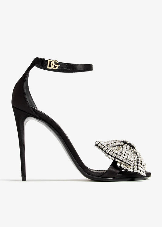 DOLCE & GABBANA Crystal bow sandals