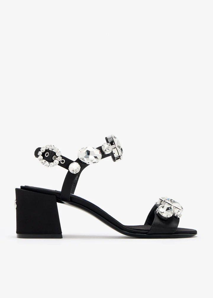 DOLCE & GABBANA Gemstone satin sandals