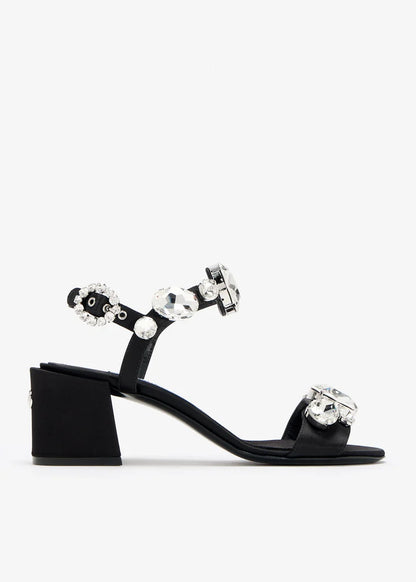 DOLCE & GABBANA Gemstone satin sandals
