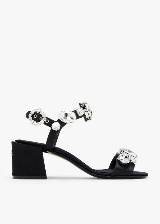 DOLCE & GABBANA Gemstone satin sandals