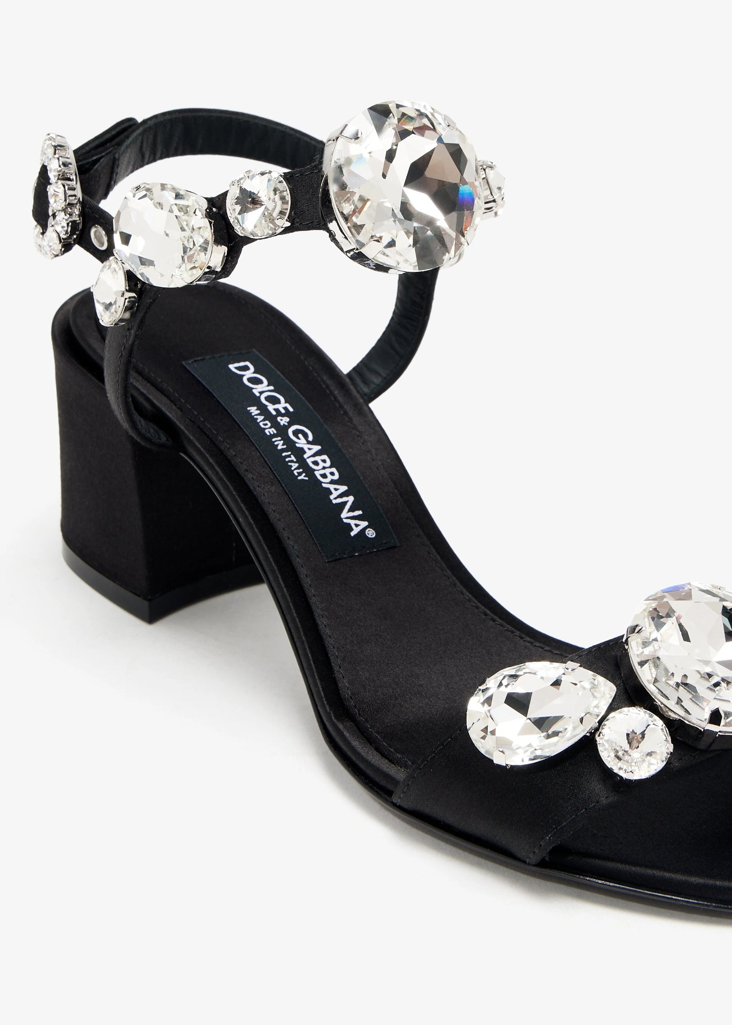 DOLCE & GABBANA Gemstone satin sandals