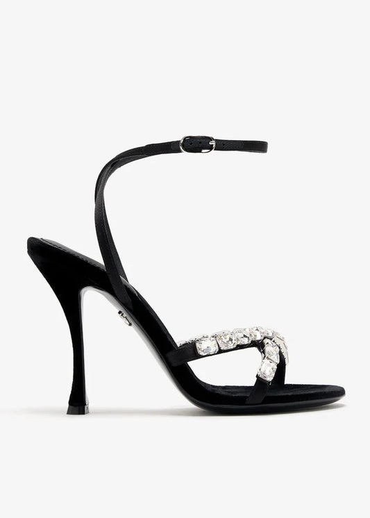 DOLCE & GABBANA Gemstone satin sandals