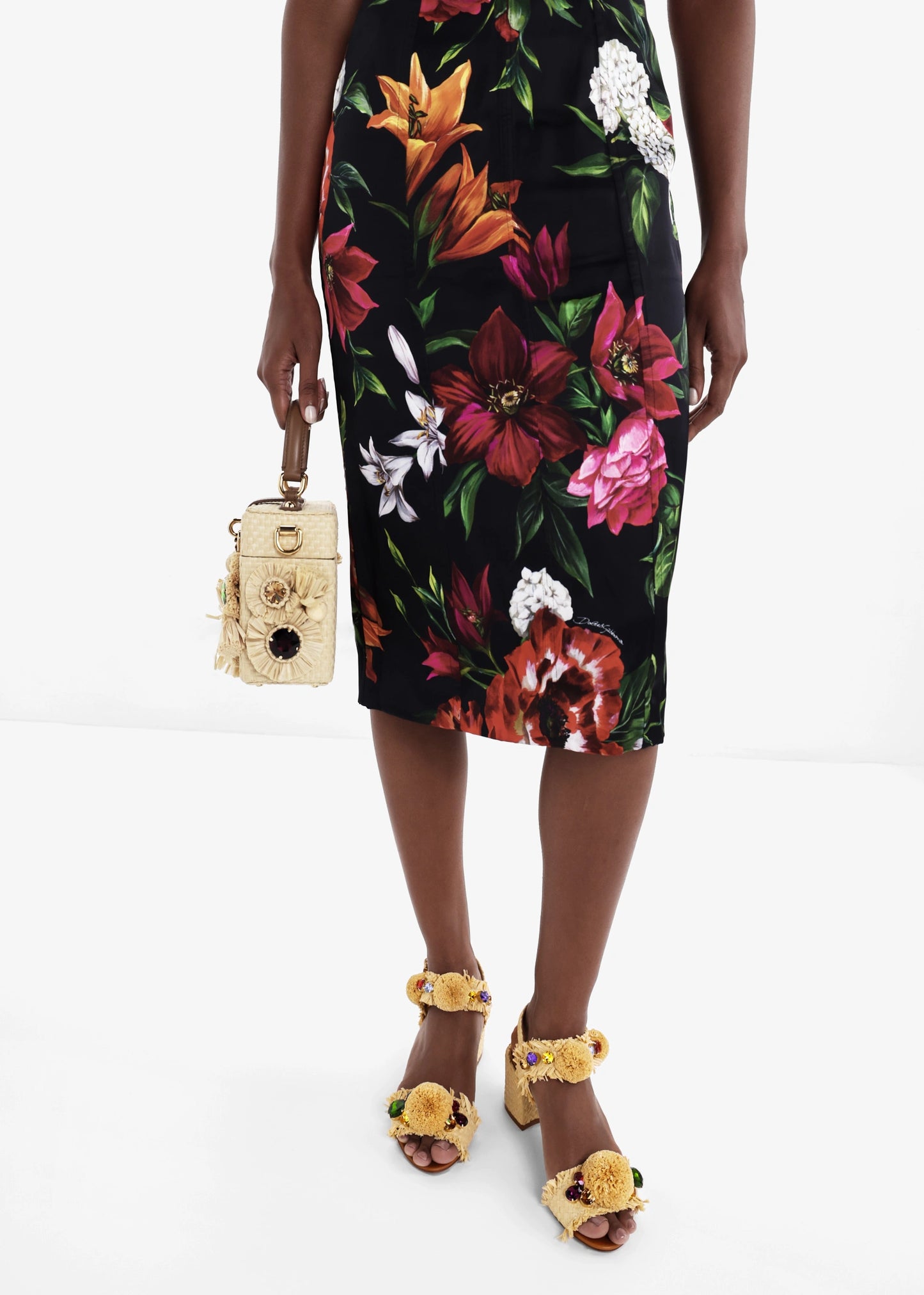 Dolce&Gabbana Gemstone raffia sandals