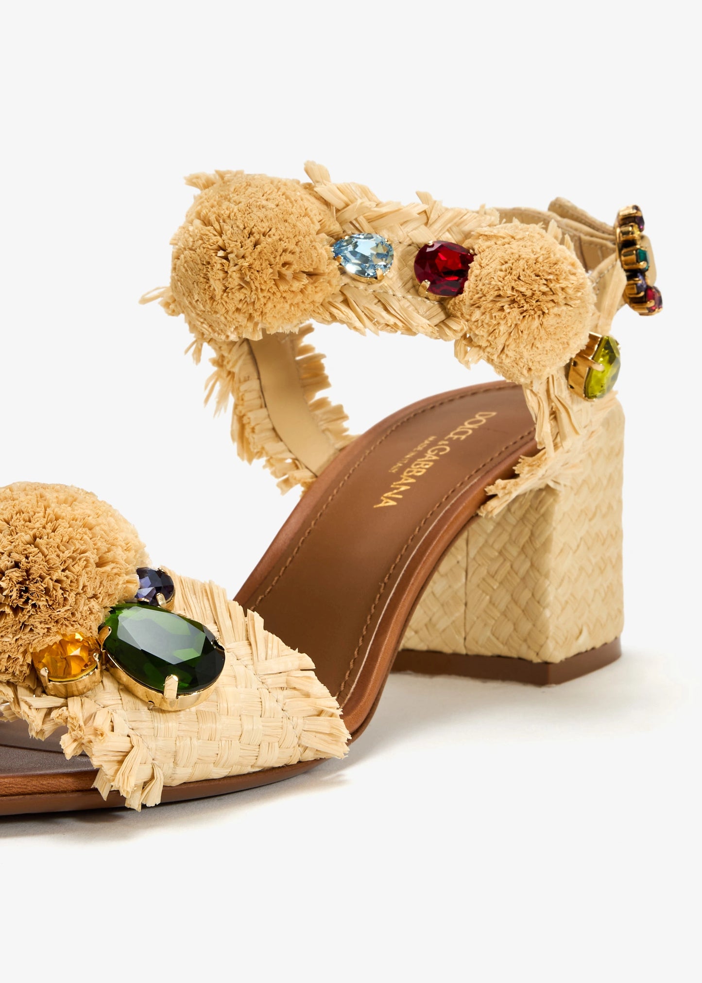 Dolce&Gabbana Gemstone raffia sandals