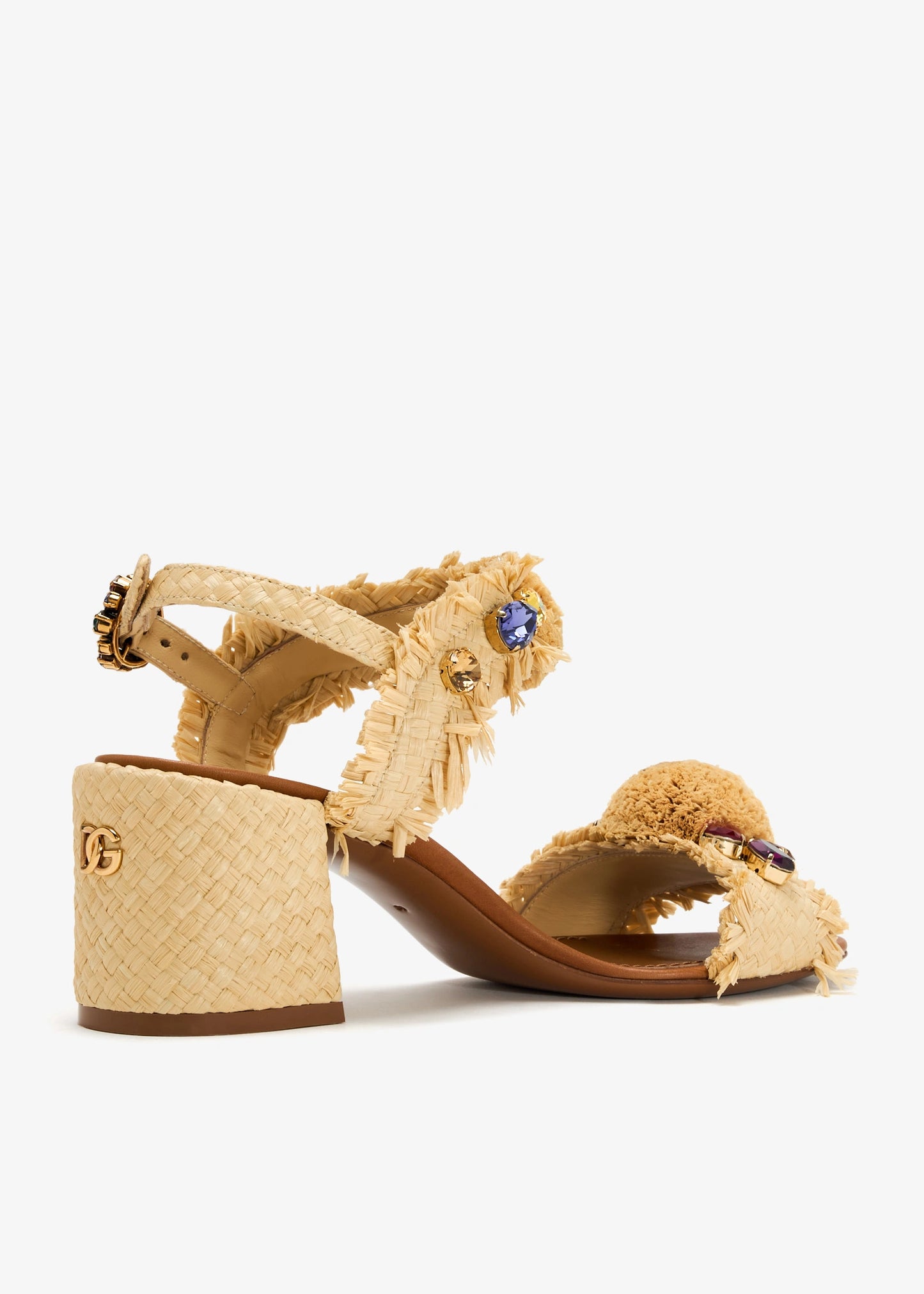 Dolce&Gabbana Gemstone raffia sandals