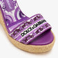 DOLCE & GABBANA Maiolica-Embroidered Wedge Sandals