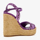 DOLCE & GABBANA Maiolica-Embroidered Wedge Sandals