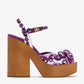 DOLCE & GABBANA Maiolica-print wedge sandals