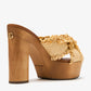 DOLCE & GABBANA Raffia wedge sandals