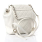 Chanel Lambskin Quilted Large Duma Drawstring Backpack White