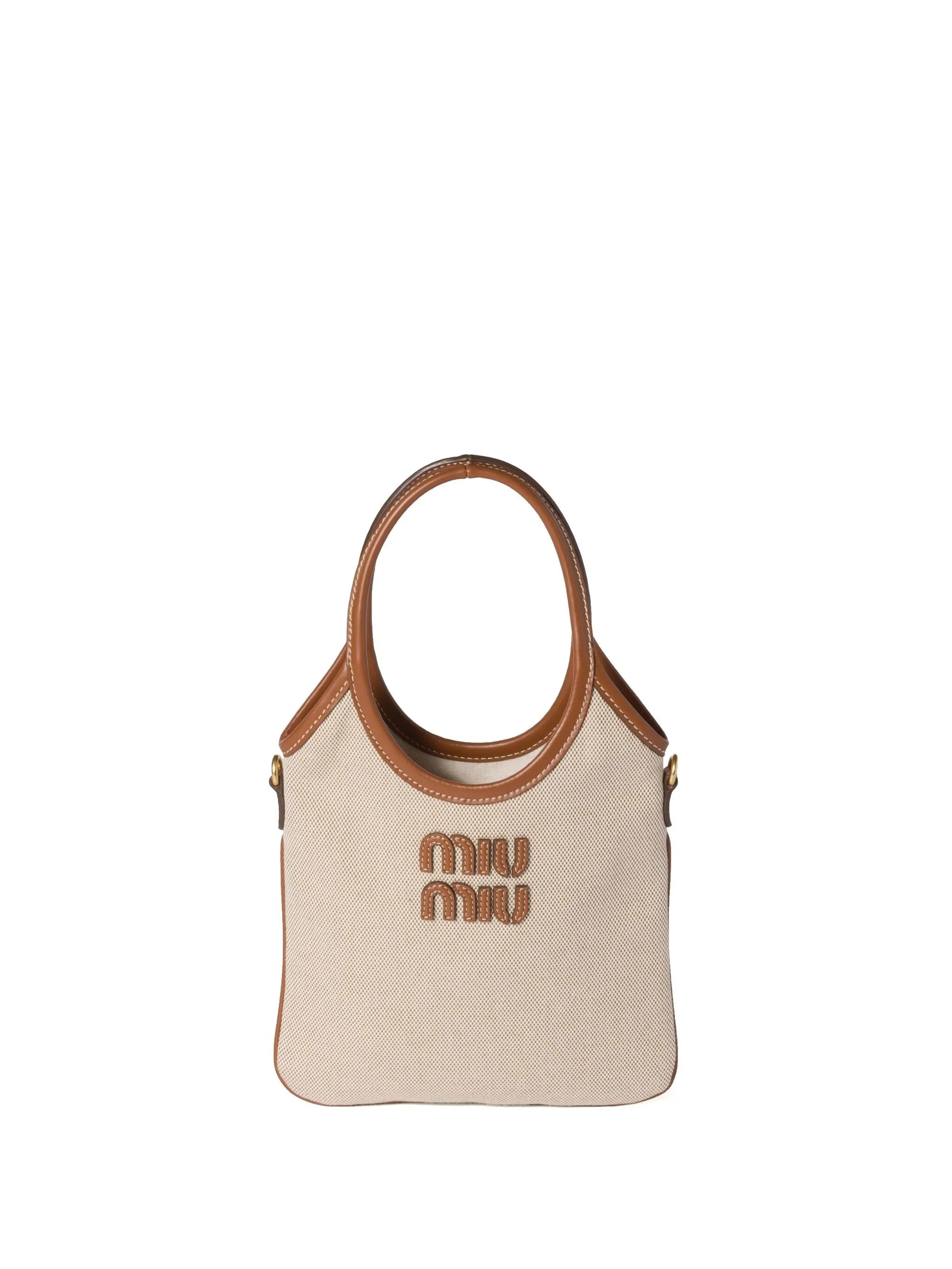 トートバッグ MIU MIU IVY RAFIA ECCECT TOTE BAG Miu Miu Ivy Striped Crochet Tote Bag | Blue | FARFETCH