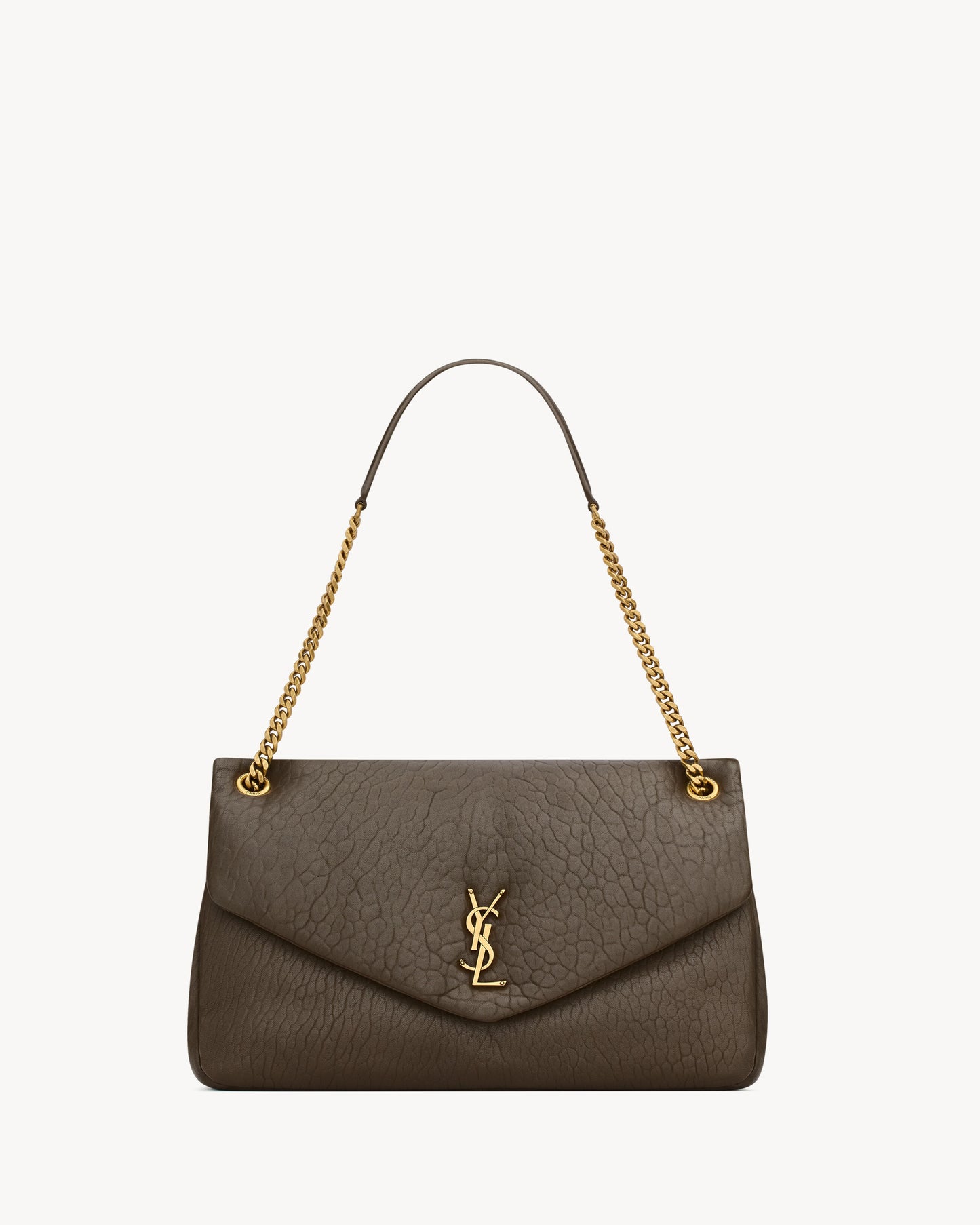 Saint Laurent Calypso Large In Grained Lambskin