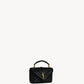 Saint Laurent College Mini Chain Bag In Shiny Crackled Leather