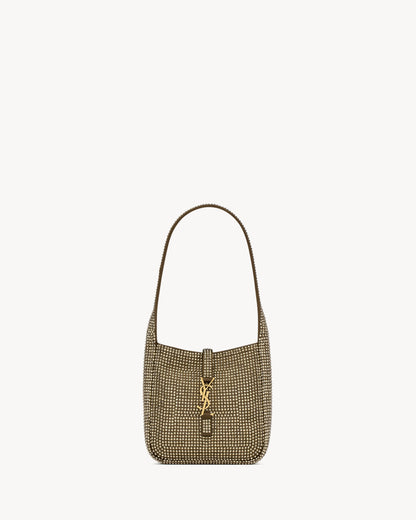 Saint Laurent LE 5 À 7 Supple Baby In Silk Satin And Crystals