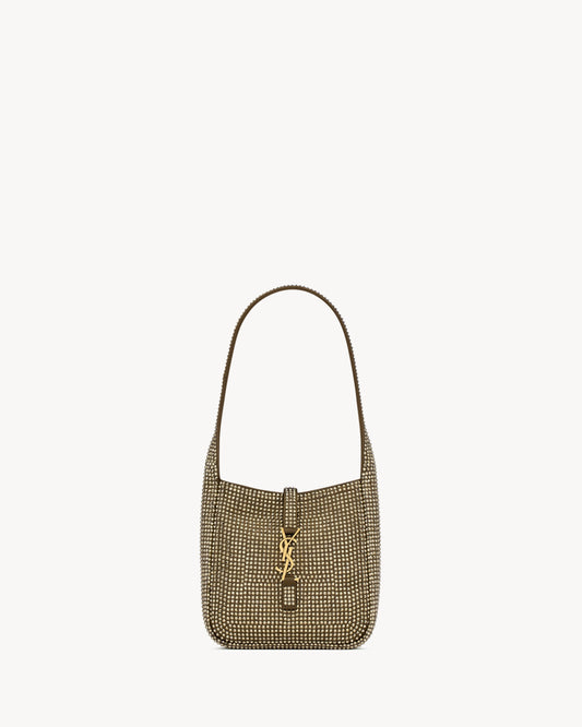 Saint Laurent LE 5 À 7 Supple Baby In Silk Satin And Crystals