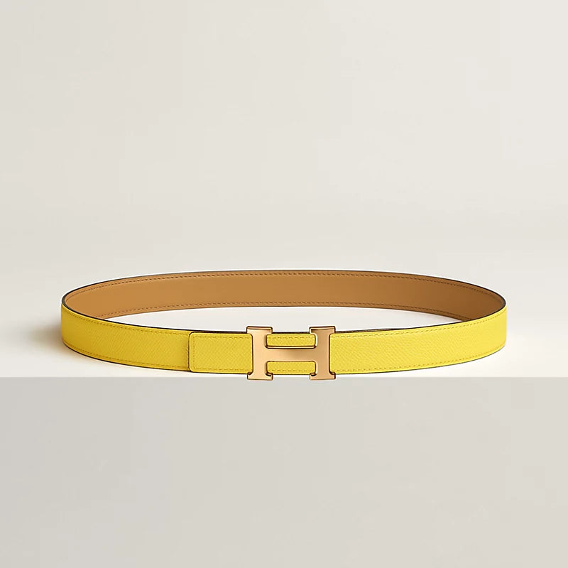 Mini H Belt Buckle & Reversible Leather Strap 24 MM