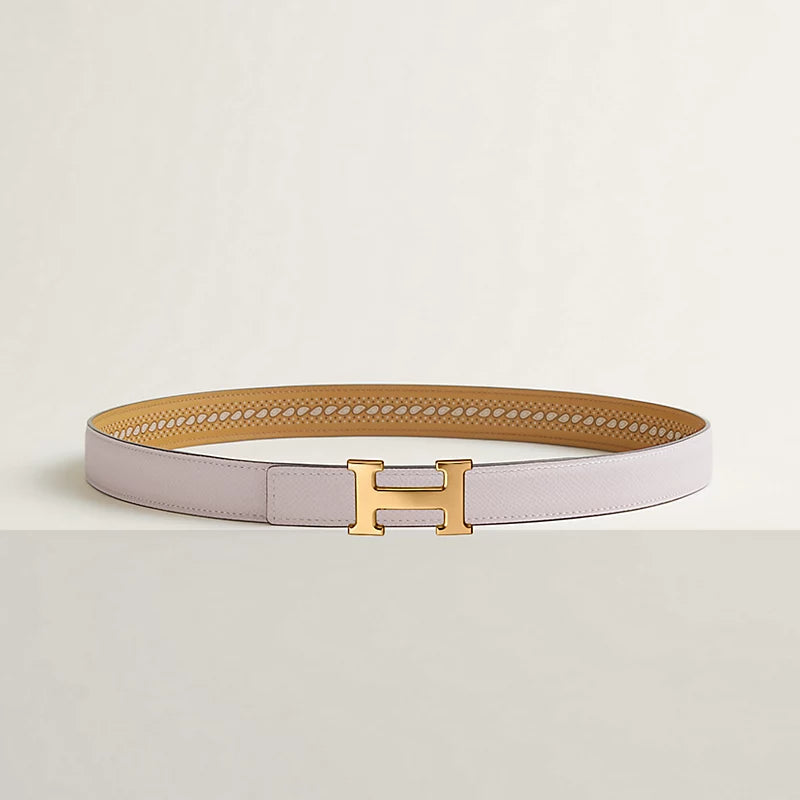 Mini H Belt Buckle & Reversible Leather Strap 24 MM