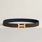 H Belt Buckle & Reversible Leather Strap 32 MM