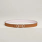 Gamma Belt Buckle & Reversible Leather Strap 24 MM