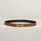 Gamma Belt Buckle & Reversible Leather Strap 24 MM