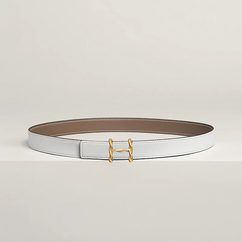 H Torsade Belt Buckle & Reversible Leather Strap 24 MM