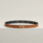 H AU CARRE TWIST BELT BUCKLE & REVERSIBLE LEATHER STRAP 24 MM
