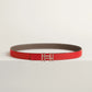 H AU CARRE TWIST BELT BUCKLE & REVERSIBLE LEATHER STRAP 24 MM
