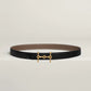 H EQUESTRE BELT BUCKLE & REVERSIBLE LEATHER STRAP 24 MM