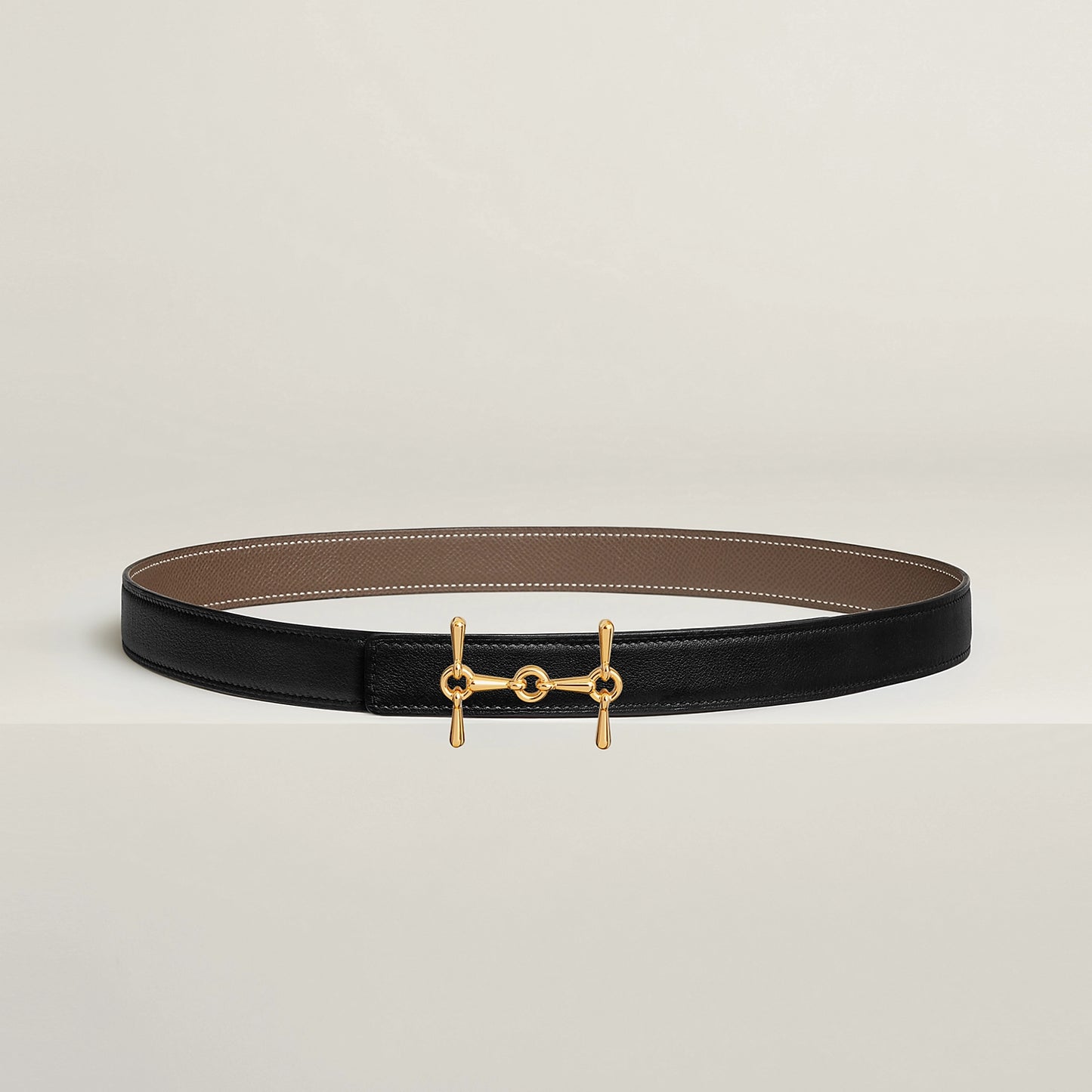 H EQUESTRE BELT BUCKLE & REVERSIBLE LEATHER STRAP 24 MM
