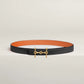 H EQUESTRE BELT BUCKLE & REVERSIBLE LEATHER STRAP 24 MM