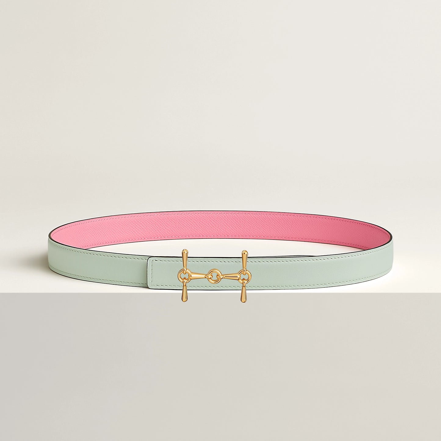 H EQUESTRE BELT BUCKLE & REVERSIBLE LEATHER STRAP 24 MM