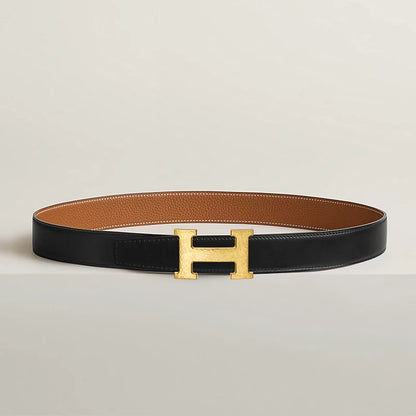 H Martelee Belt Buckle & Reversible Leather Strap 32 MM