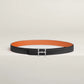 H TORSADE BELT BUCKLE & REVERSIBLE LEATHER STRAP 24 MM