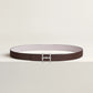 H TORSADE BELT BUCKLE & REVERSIBLE LEATHER STRAP 24 MM