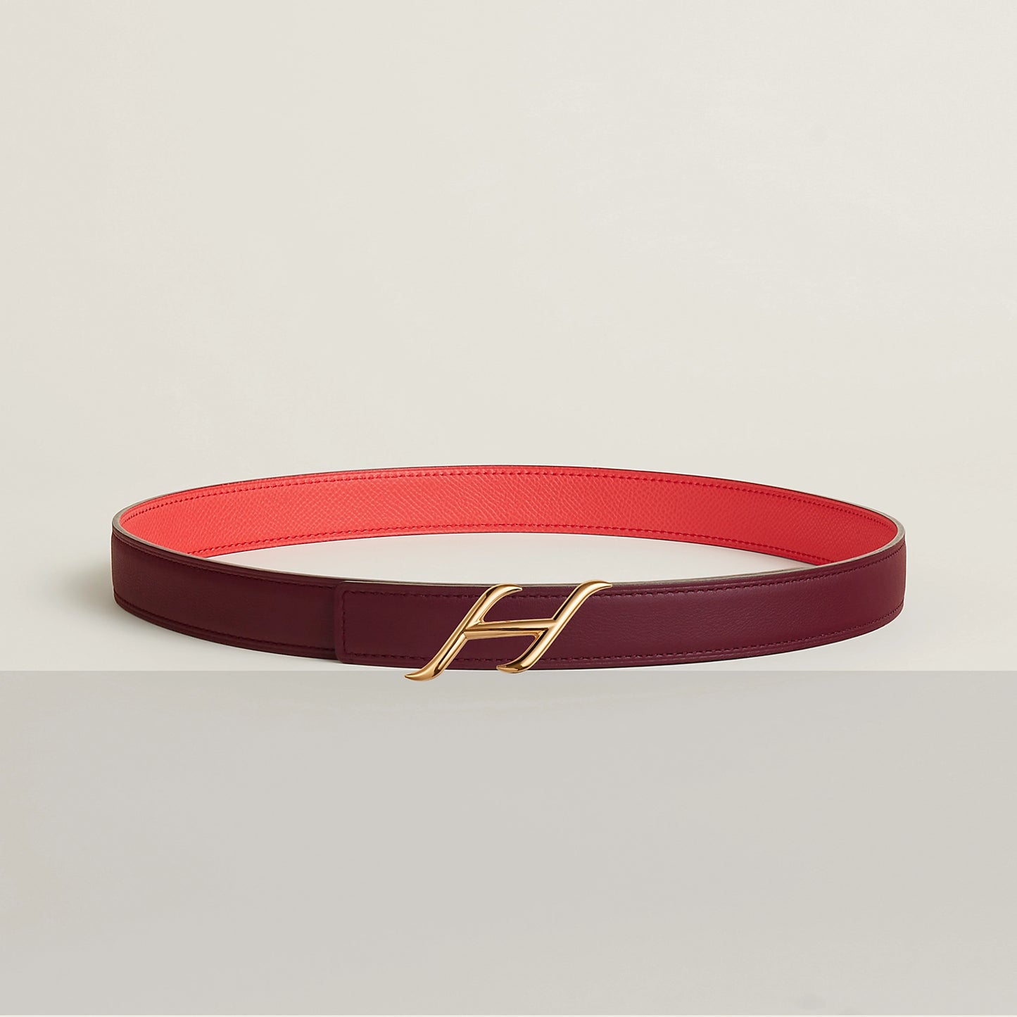 HDN BELT BUCKLE & REVERSIBLE LEATHER STRAP 24 MM