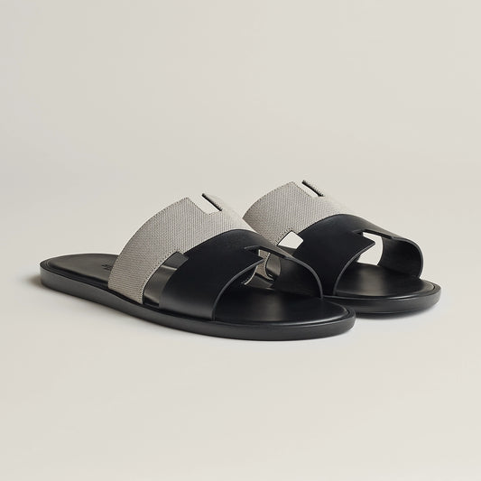 Prunoir/Noir - Bleu Brut/Chocolat Izmir sandal