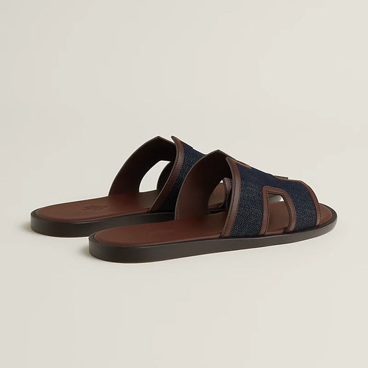 Bleu Brut/Chocolat-Izmir Sandal