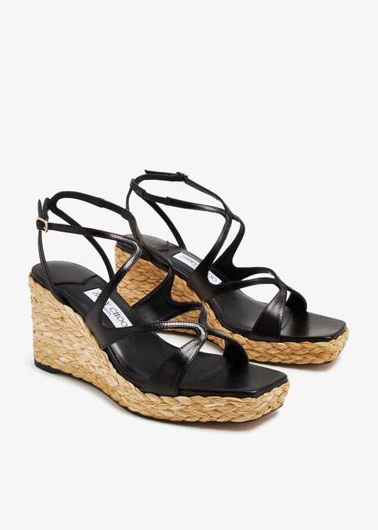 JIMMY CHOO  Ayla 85 wedge sandals